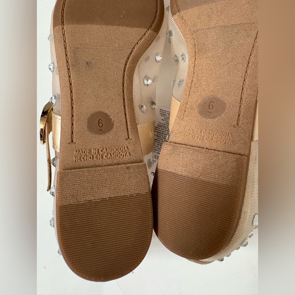 Old navy mesh embellished ballerina Mary Jane Flats woman sz 6 - Picture 8 of 8